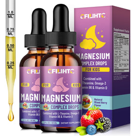 Flacon de gouttes de magnésium liquide CFILIHTC 4 oz avec étiquette