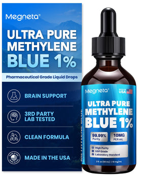 Flacon de gouttes de Methylene Blue 1% MEGNETA, vue de face
