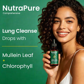 Flacon de gouttes de molène Nutrapure avec étiquette