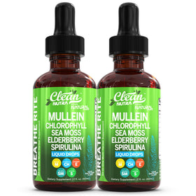 Flacon de gouttes de Mullein bio Clean Nutraceuticals avec chlorophylle