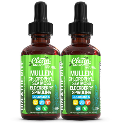 Flacon de gouttes de Mullein bio Clean Nutraceuticals avec chlorophylle