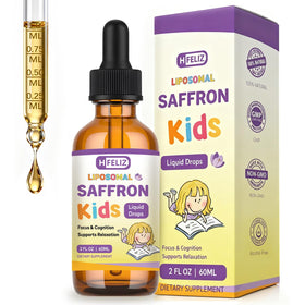 Flacon de gouttes de safran liposomales HFELIZ pour enfants, 60 ml
