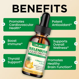 Flacon de gouttes de sélénium liquide CFILIHTC avec fond blanc
