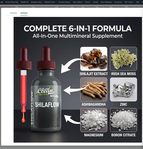 Flacon de gouttes de Shilajit avec fond naturel