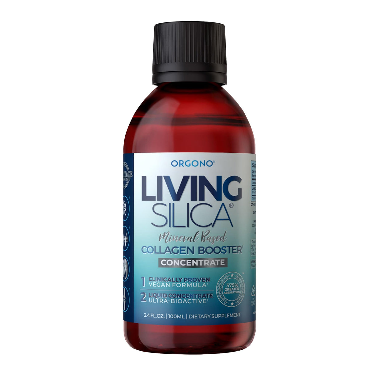 Flacon de Gouttes de Silice Living Silica 100mL avec compte-gouttes