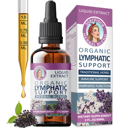 Flacon de gouttes de soutien lymphatique StarViora 60 mL