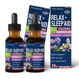 Flacon de gouttes de valériane Nurbetoxa 120 ml avec étiquette