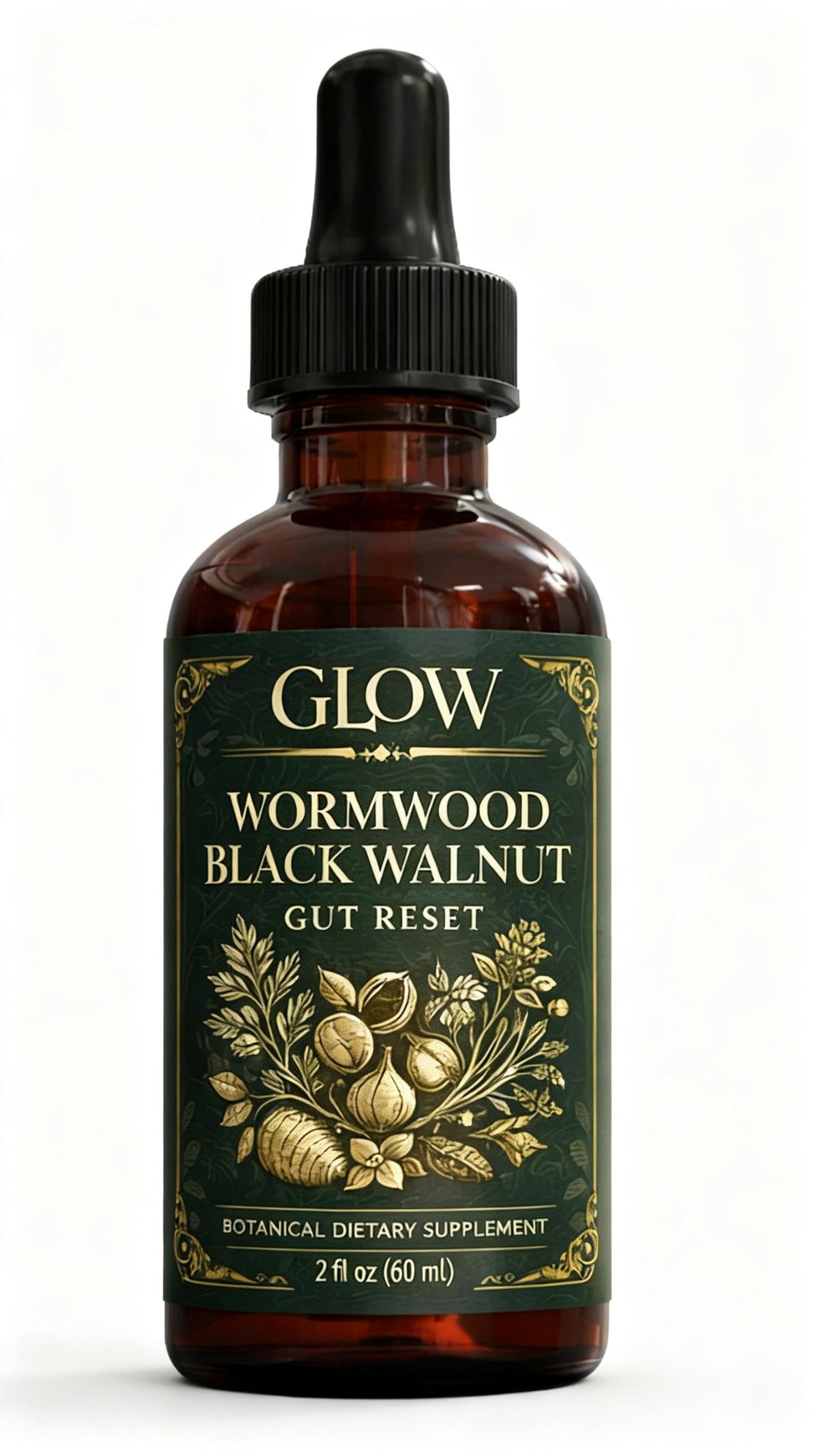 Flacon de gouttes de vermouth Allglow 60ml vu de face