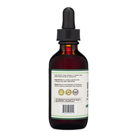 Flacon de gouttes de vitamine B-Complex Double Wood avec arrière-plan naturel