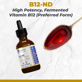 Flacon de gouttes de vitamine B12 Premier Research Labs avec étiquette