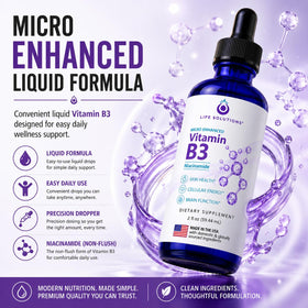 Flacon de Gouttes de Vitamine B3 en milieu naturel