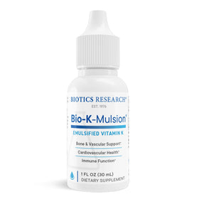 Flacon de gouttes de vitamine K1 Bio K Mulsion 500 mcg, vue de face