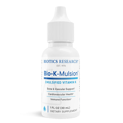 Flacon de gouttes de vitamine K1 Bio K Mulsion 500 mcg, vue de face