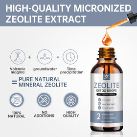 Flacon de gouttes de zéolite Menkru avec bouchon et dosage