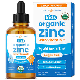 Flacon de gouttes de zinc liquide NutraChamps pour enfants, 118 ml