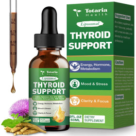 Flacon de gouttes liposomales Totaria soutien thyroïdien 500 mcg iode