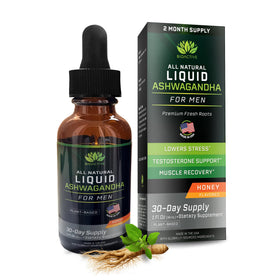 Flacon de gouttes liquides Ashwagandha BIOACTIVE vue de face