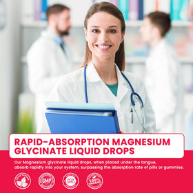Flacon de gouttes liquides de magnésium ReviNutra sur fond blanc