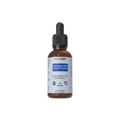 Flacon de gouttes liquides de spermidine BUY THE CRAVE 20 mg, vue avant