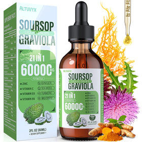 Flacon de gouttes liquides Graviola Altuvyx 2000mg, vue de face