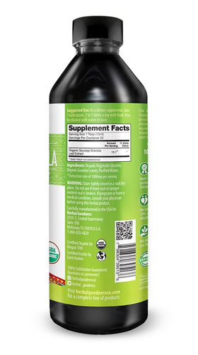 Flacon de gouttes liquides Graviola Soursop Herbal Goodness avec étiquette
