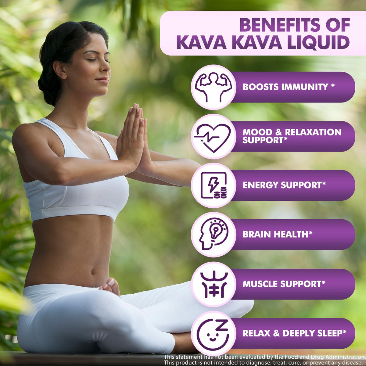 Flacon de gouttes liquides Kava Kava JUYIHEAL 30 ml avec étiquette visible