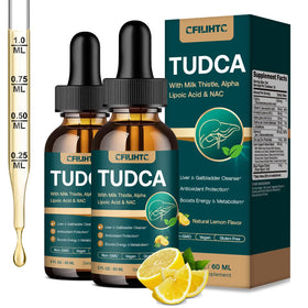 Flacon de gouttes liquides TUDCA 1200mg CFILIHTC vue de face