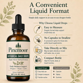 Flacon de gouttes Pinemoor ZRNTVO sur fond blanc