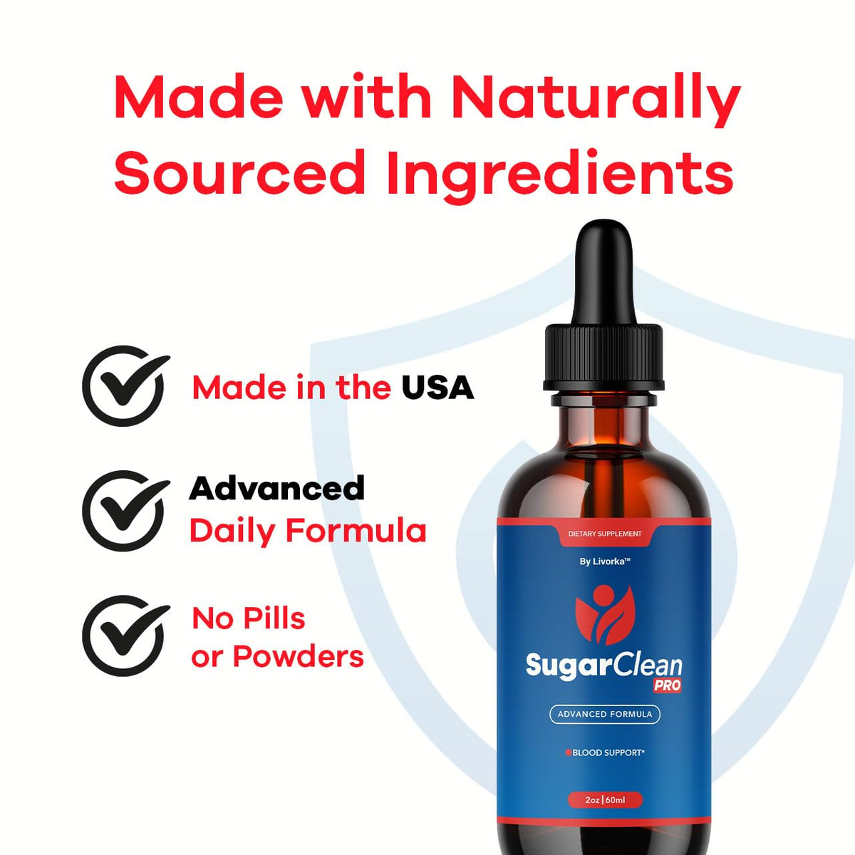 Flacon de gouttes Sugar Clean Pro dans un environnement naturel