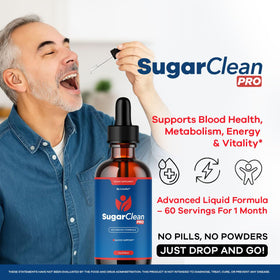 Flacon de gouttes Sugar Clean Pro de Pharmagetics avec étiquette visible
