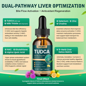 Flacon de gouttes TUDCA 1200mg avec compte-gouttes