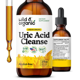 Flacon de gouttes Wild & Organic 2oz vue avant avec étiquette cerise acidulée
