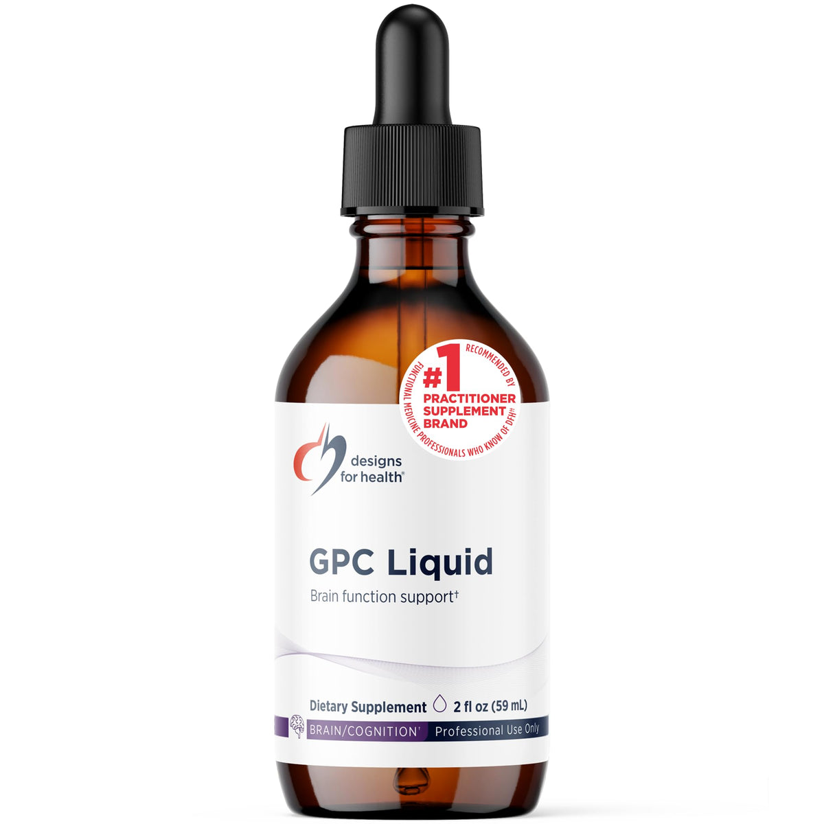 Flacon de GPC Liquide 600mg Designs for Health vue avant