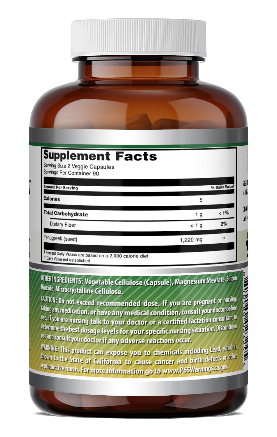 Flacon de graines de fenugrec Amazing Nutrition avec un fond neutre