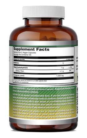 Flacon de graines de fenugrec Amazing Nutrition avec un fond neutre
