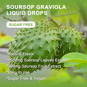Flacon de Graviola Soursop avec arrière-plan naturel