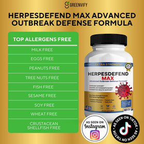 Flacon de GREENVIFY Herpes Defend Max avec capsules