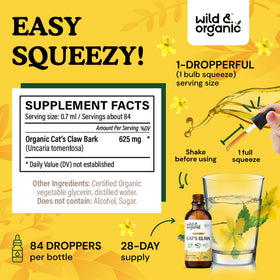 Flacon de Griffe de Chat Wild & Organic avec goutte à goutte