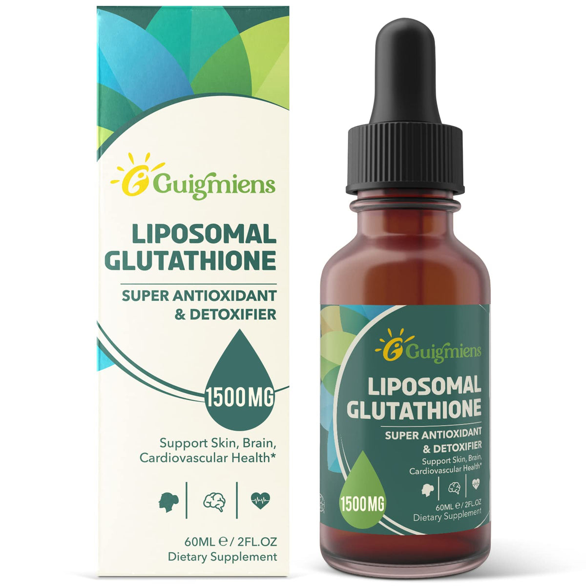 Flacon de Guigmiens Glutathione Liposomal 1500 mg 2,02 fl oz
