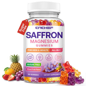 Flacon de gummies au saffran CNCHEF 60 comprimés vue de face