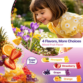 Flacon de gummies au saffran CNCHEF sur une surface en bois