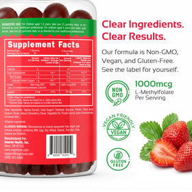 Flacon de gummies avec couvercle ouvert