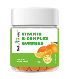 Flacon de gummies B-Complex Nature's Key 60 unités, vue de face