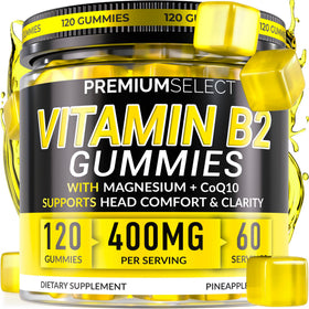 Flacon de gummies B2 400mg Premium Select Nutrition vue avant