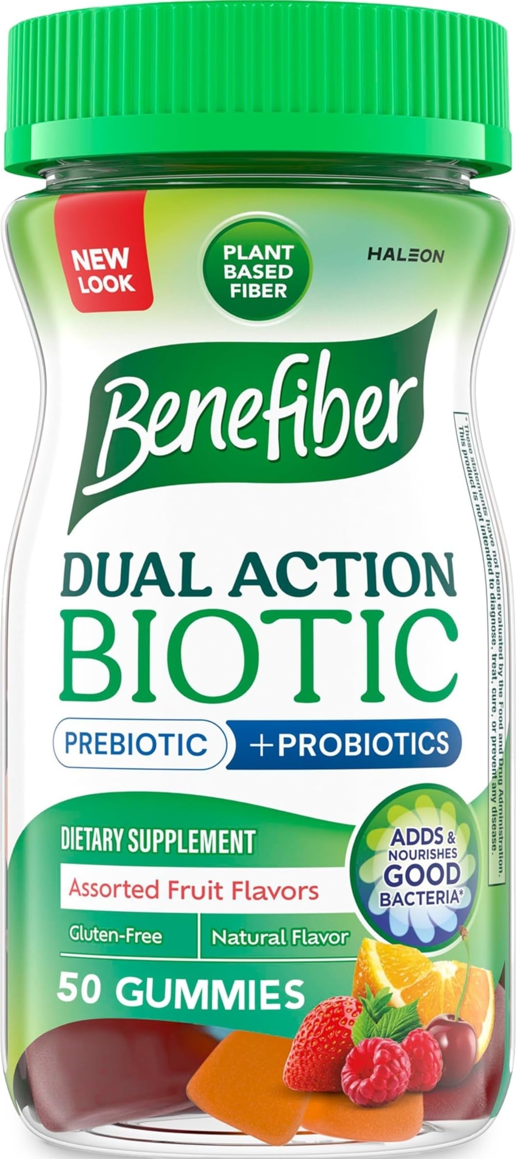 Flacon de gummies Benefiber 50 compotes saveurs fruitées