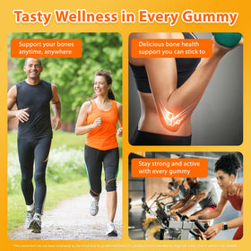 Flacon de gummies Biobor ouvert, vue des gummies