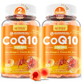 Flacon de gummies CoQ10 250mg NEVISS avec 60 pièces