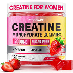 Flacon de gummies de créatine eterlower avec 120 pièces