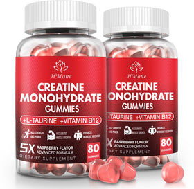 Flacon de gummies de créatine monohydrate HMone, 160 pièces, goût framboise