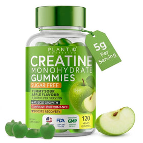 Flacon de gummies de créatine monohydrate PLANT.O NUTRITION 120 gummies